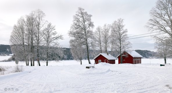 Damstua og båthuset på Gorningen, Siljan Telemark